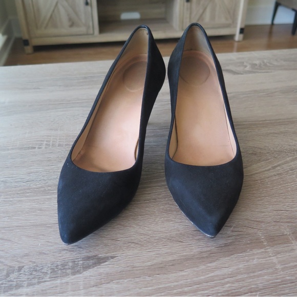 Inez Lola Black Suede Pumps - Picture 1 of 6
